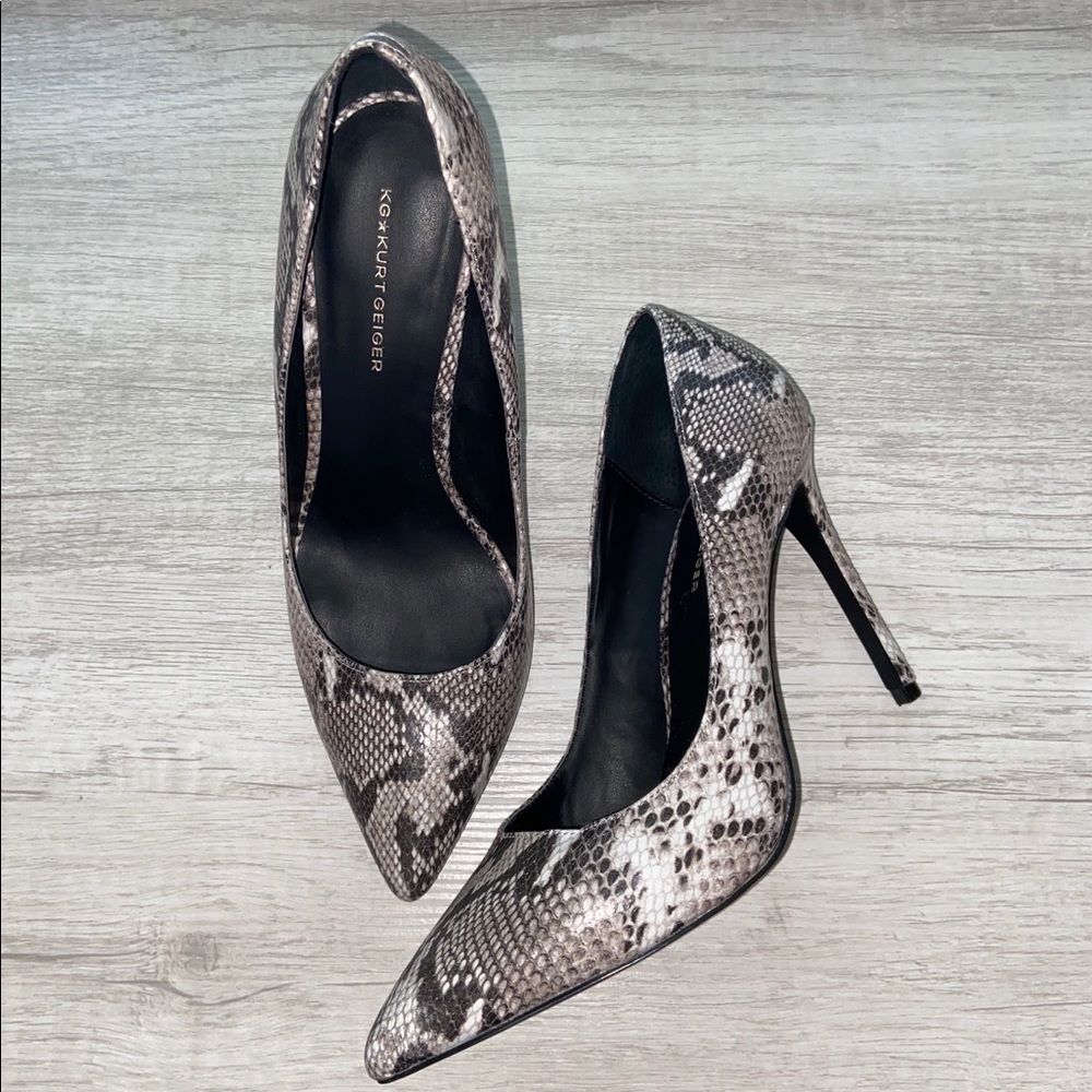 KG Kurt Geiger Snakeskin Stiletto Pointed Heel